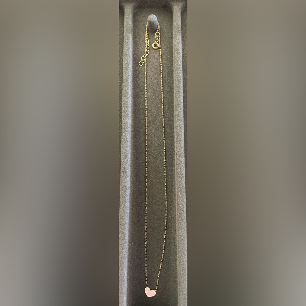 Unused 18k yellow gold dainty necklace 45 cm length or adjustable chain.